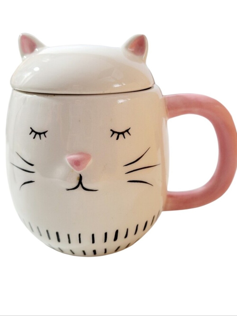 Boston Wharehouses Leaf & Bean Cat Mug With Lid